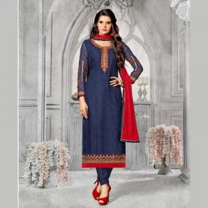 Georgette synthetic suits(Blue colour)