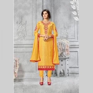 Georgette synthetic suits(Yellow colour)